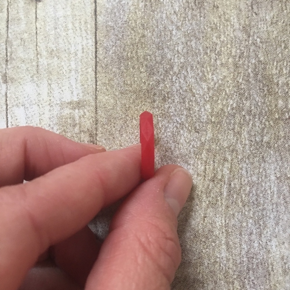 QALO Red Geo Stackable Ring - Picture 2 of 4